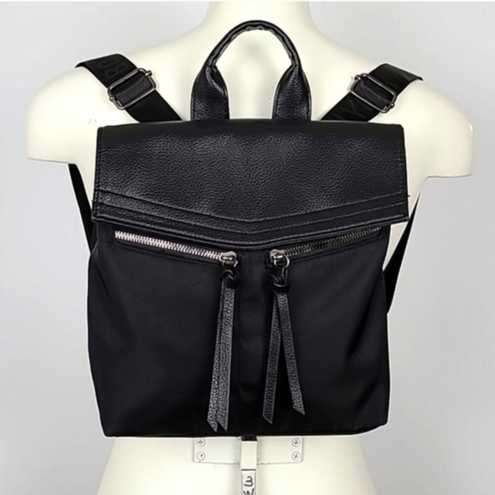 Botkier Trigger Backpack Black Nylon Multi Functi… - image 13